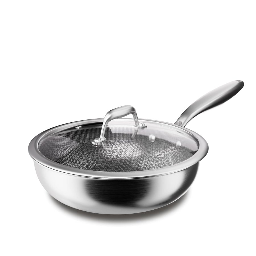 COOKER KING 11-Inch Hybrid Stainless Steel Wok