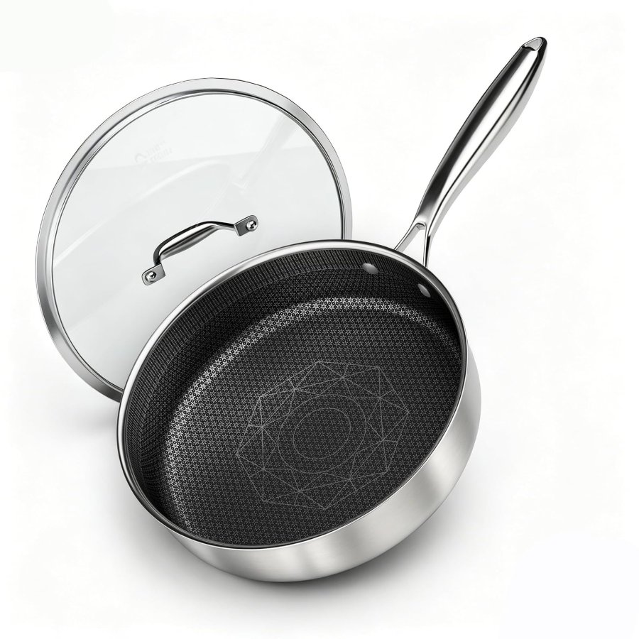 COOKER KING 3.6-Quart Hybrid Stainless Steel Sauté Pan
